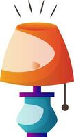 Colorful table lamp vector illustration on a white background