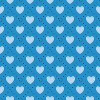 Hearts pattern swatch on blue background for printing on fabric, textiles, layouts, covers, and wallpapers, websites. vector