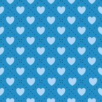 Hearts pattern swatch on blue background for printing on fabric, textiles, layouts, covers, and wallpapers, websites. vector