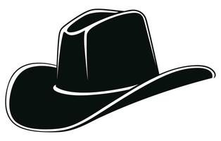 Cowboy hat logo design - silhouette simple vector