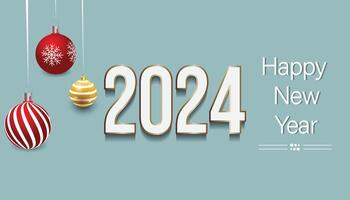 2024 Happy New Year Background Design vector