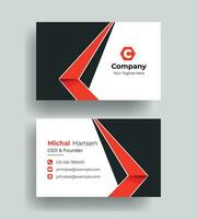 Double-sided creative Professional modern simple unique blue minimalist gold elegant vector blank vertical and clean business card design print template