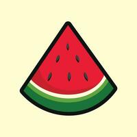 Watermelon Palestine Symbol for Peaceful Country . Green, White, Red, Black. Fresh Watermelon Fruit vector