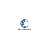 Modern and Minimal layered letter C logo, simple initial C monogram logo vector template