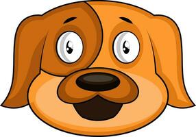 Simple cartoon dog vector illustration on white background