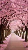 AI generated Cherry Blossom Tunnel photo