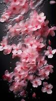 AI generated Cherry Blossom Petals photo