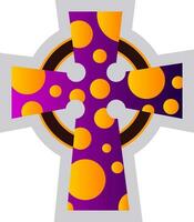 Multicolor Celtir Cross vector religion ilustration on a white background