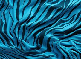 AI generated zebra print fabric on blue, photo