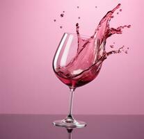 AI generated red wine pouring water, photo