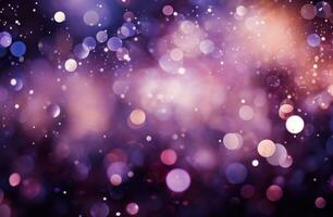 AI generated purple and pink light abstract bokeh background, photo