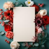 AI generated floral tablet mock up free case templates for artists, photo