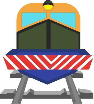 City train, illustration, vector on white background