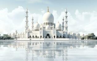 AI generated arabic mosque of ramadan photo