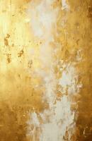AI generated an upside down view of a thin gold leaf, i photo