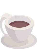 Morning coffee, illustration, vector on white background