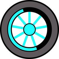 Car wheel, illustration, vector on white background