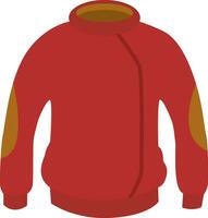 Red winter jacket, illustration, vector on white background