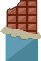 Chocolate bar, illustration, vector on white background