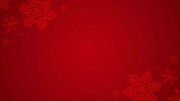 Simple And Minimalist Dark Red Looping Animation Blank Horizontal Video Background With Snowflakes Decoration
