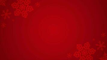 Simple And Minimalist Dark Red Looping Animation Blank Horizontal Video Background With Snowflakes Decoration