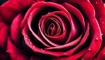 AI generated red rose close up photo