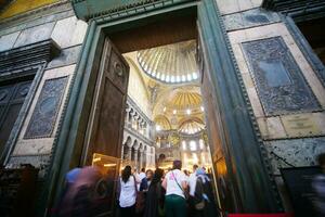 Turquía Estanbul 12 mayo 2023. interior de hagia Sofía mezquita. foto