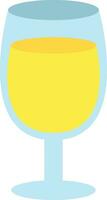 Lemonade in glass, illustration, vector on white background