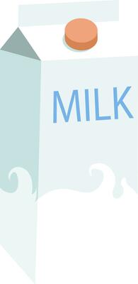 Fresh milk, illustration, vector on white background
