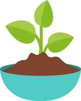 Plant in pot, illustration, vector on white background