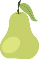 Green pear illustration, vector on white background