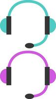 Headphones, illustration, vector on white background