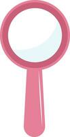 Pink small mirror, illustration, vector on white background