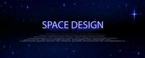 Concept of web banner. Magic color galaxy. Horizontal space background with realistic nebula, stardust and shining stars. Infinite universe and starry night sky. vector