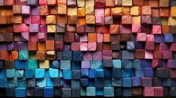 AI generated Abstract background of cubes photo