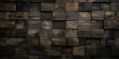 AI generated Wooden wall background. photo