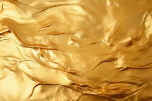 AI generated Golden silk background. photo