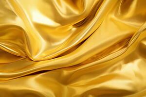 AI generated Golden satin background photo