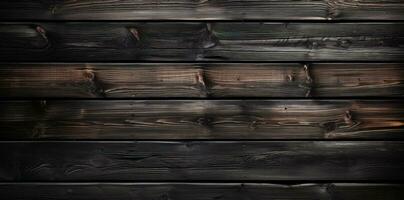 AI generated Old Black wooden background photo