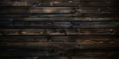 AI generated close up wooden planks of wood in black photo