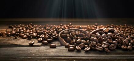 AI generated Coffee beans in a restaurant photo