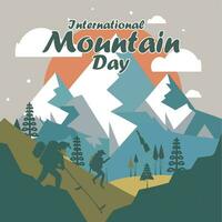 internacional montaña día lun, dic 11, 2023. internacional montaña día es celebrado anualmente en 11 diciembre a a crear conciencia acerca de el importancia de montañas a vida. vector