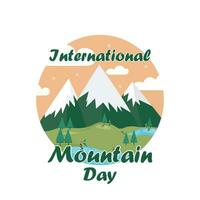 internacional montaña día lun, dic 11, 2023. internacional montaña día es celebrado anualmente en 11 diciembre a a crear conciencia acerca de el importancia de montañas a vida. vector