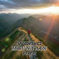 International Mountain Day Mon, Dec 11, 2023. International Mountain Day is celebrated annually on 11 December to to create awareness about the importance of mountains to life. vector