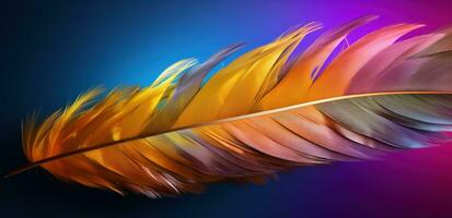 AI generated rainbow feather beauty is the glamour of our time photo