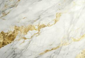 AI generated marble wallpaper with gold and white stripes photo