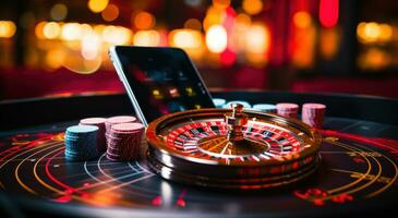 AI generated how to play online casino on your phone photo