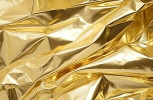 AI generated Gold foil background photo