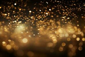 AI generated christmas gold shimmer glitter glitter background photo