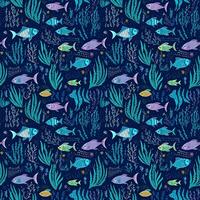 AI generated a sea creature swims across shallow waters seamless pattern background photo